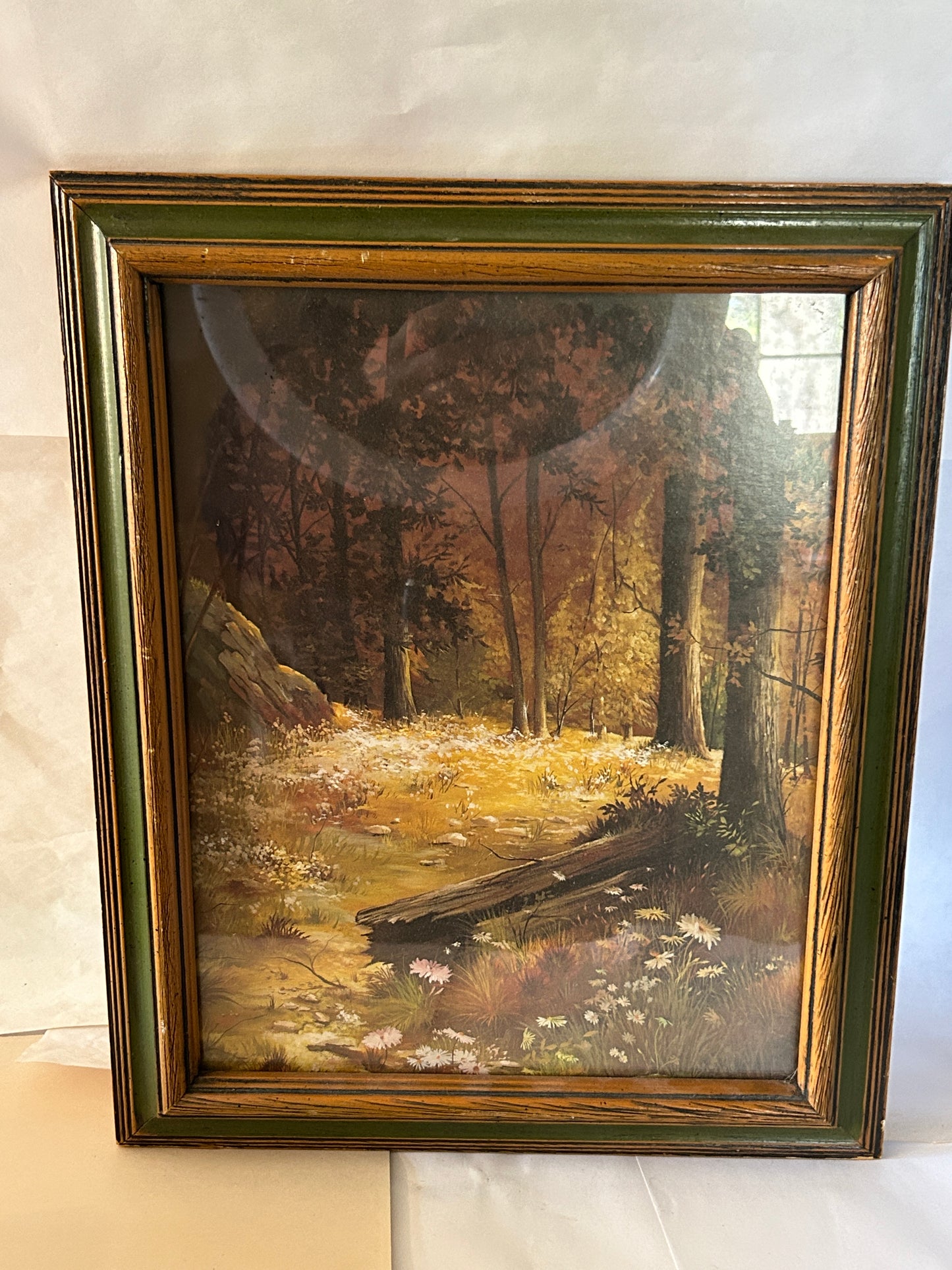Vintage Oil Landscape Painting in Original Frame