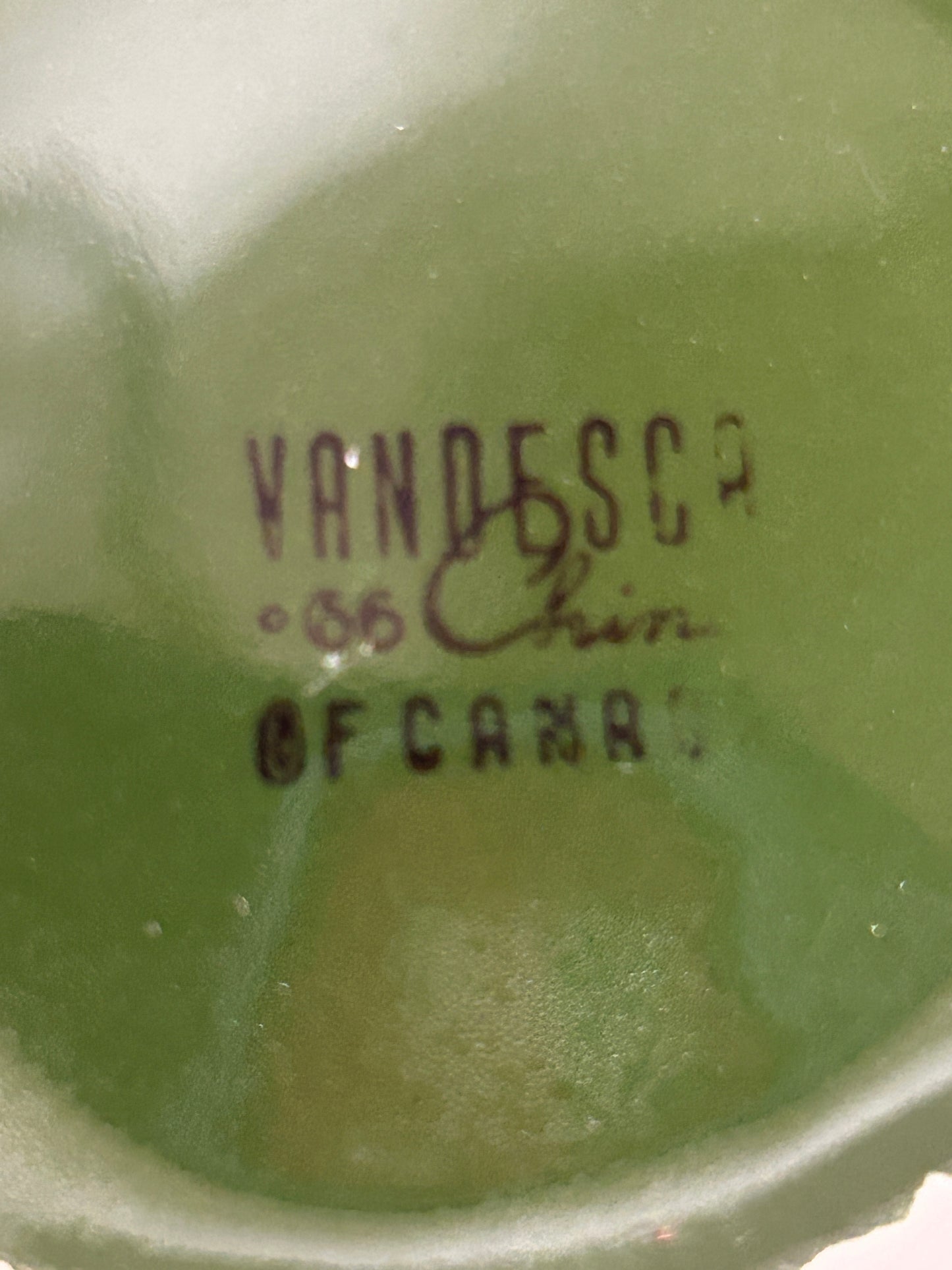 Vintage c. 1960s Vandesca Ironstone Creamer Made in Canada with Markings