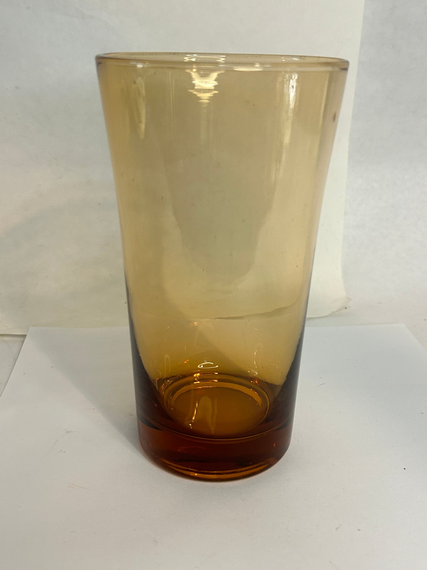 Vintage 1960s American Hand-Blown Amber Glass Tumbler