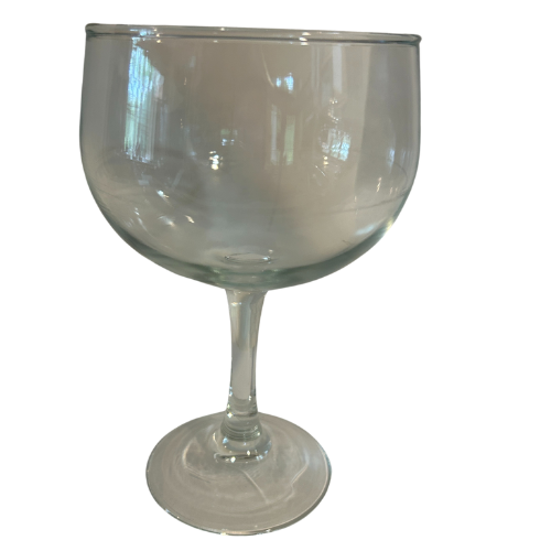 Vintage Mid-Century Heavy Large Margarita Glass with Footed Base