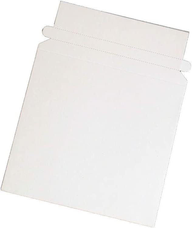 NIP CD/DVD Disc White Cardboard Mailers, 6 x 6 3/8 Inches, Self Seal Adhesive Flap, 25 pack