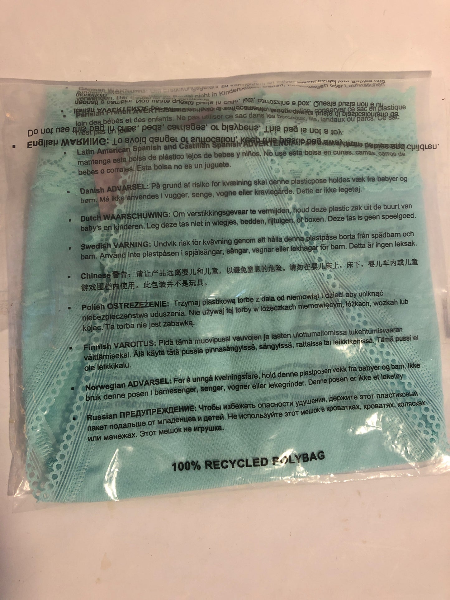 New in Package Savage X Fenty Cotton Essentials Thong Crystal Blue Size 2X