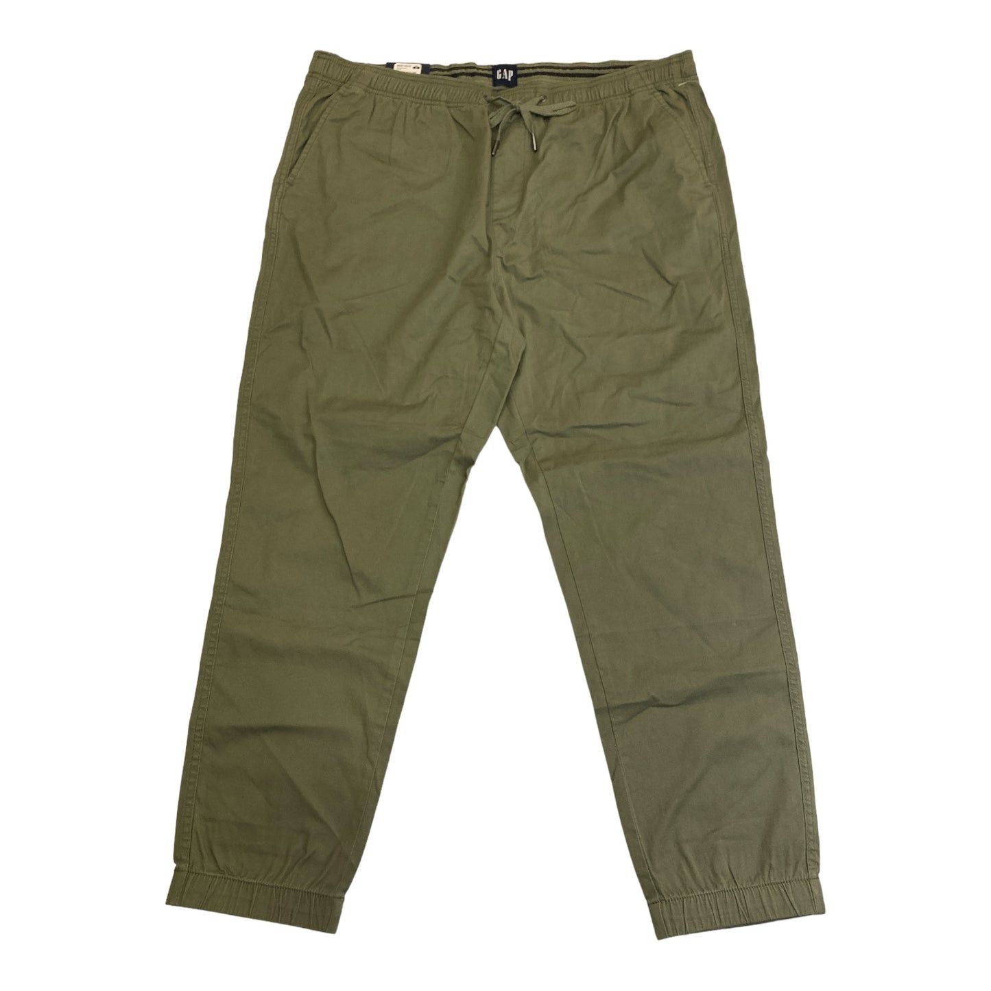 NWT Gap Clover (Green) Elastic Waistband Twill Jogger Pants With Pockets