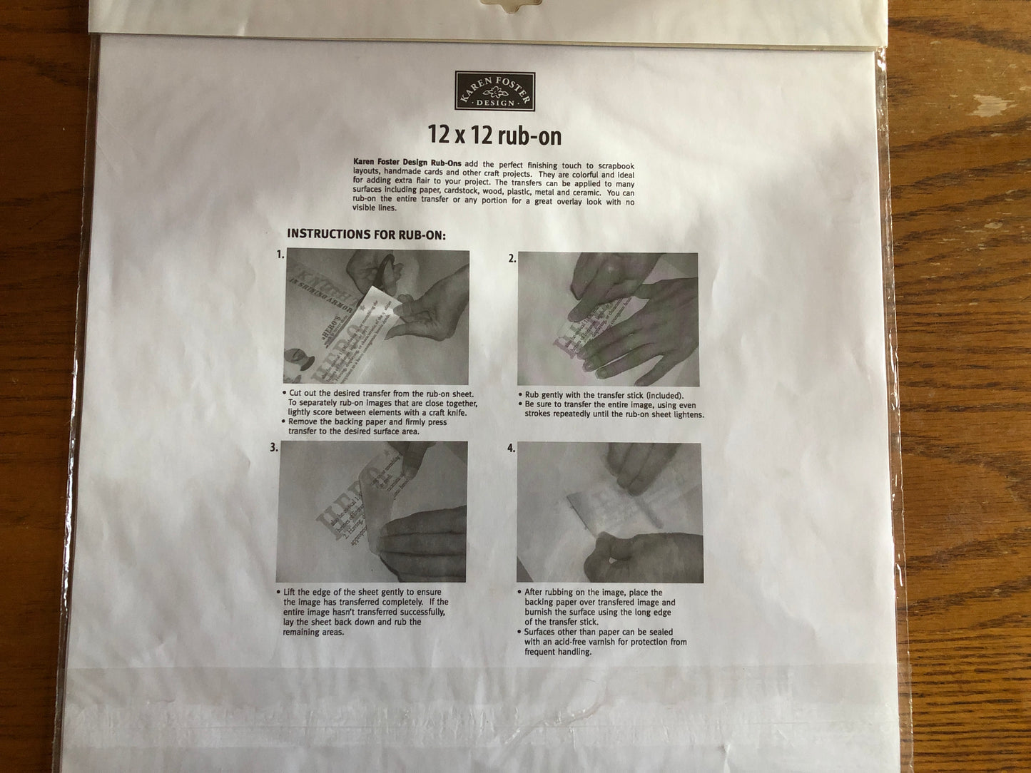NEW Karen Foster Designs 12:x12" Scrapbook Rub-On Kits