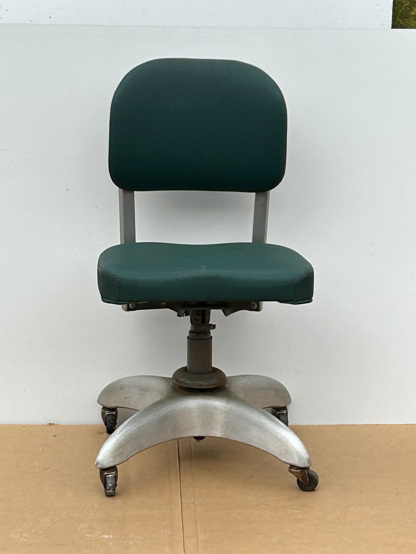 Mid-Century August 1951 Industrial Green Tanker Chair by Giò Ponti for GoodForm