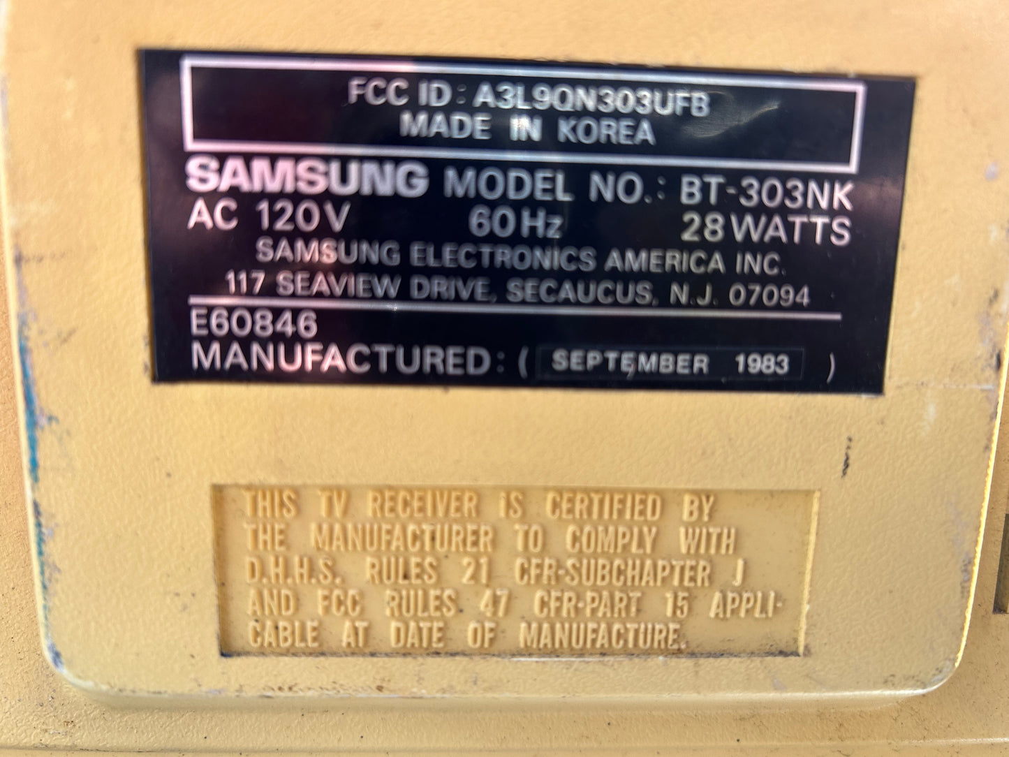 Vintage Samsung Model BT-303NK