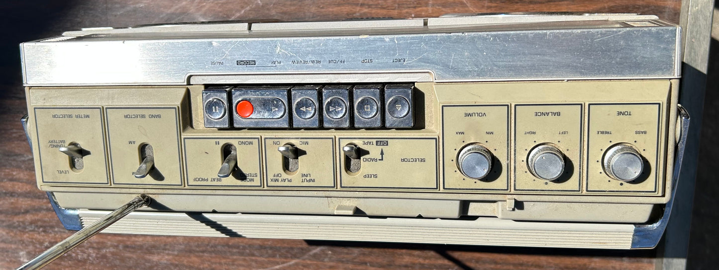 Vintage Panasonic Boom Box with Tape Recorder Model Number RX-5090