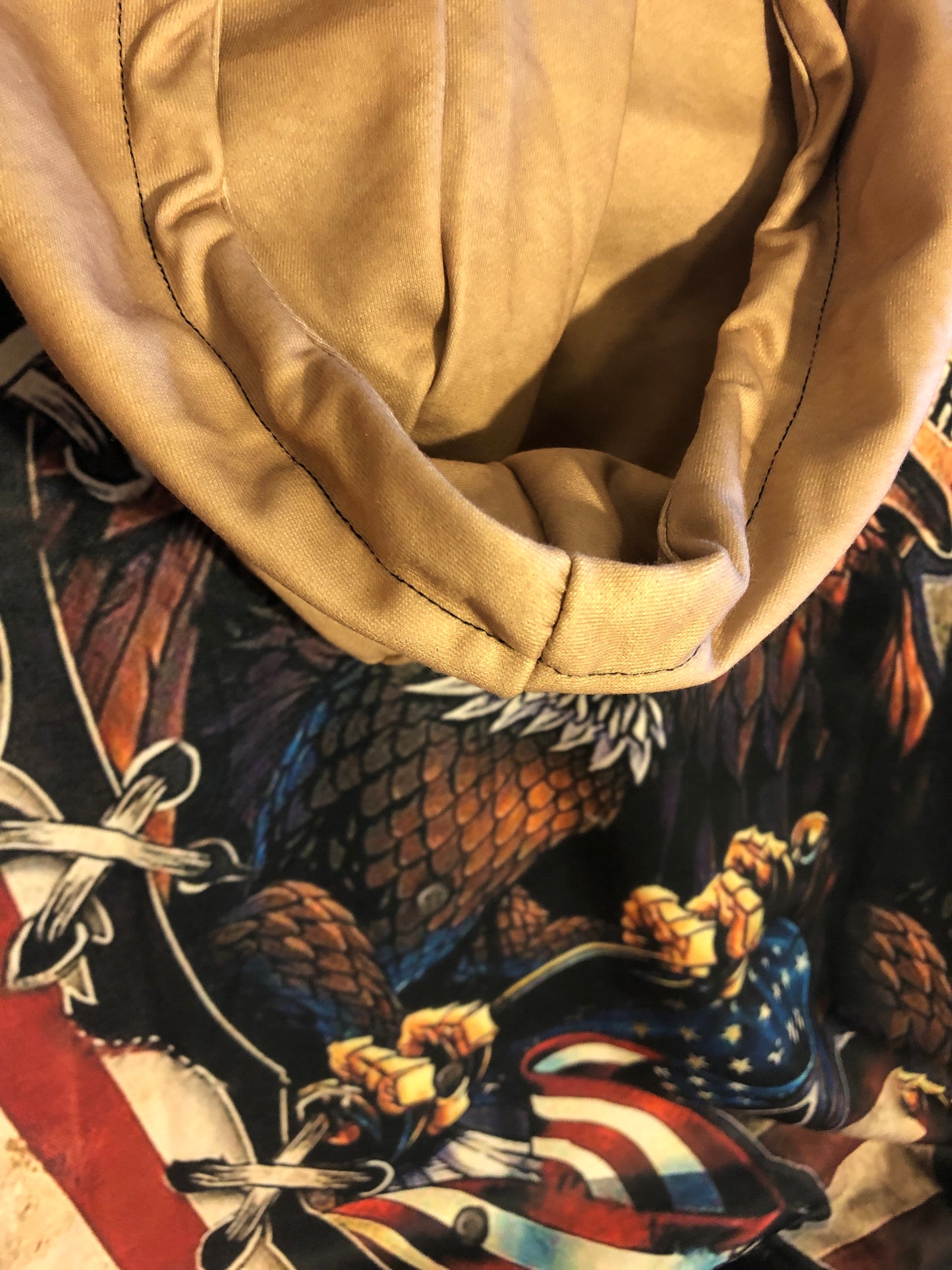 NEW Americana Lace Up Hoodie Microfiber Sweatshirt Sized L Unisex