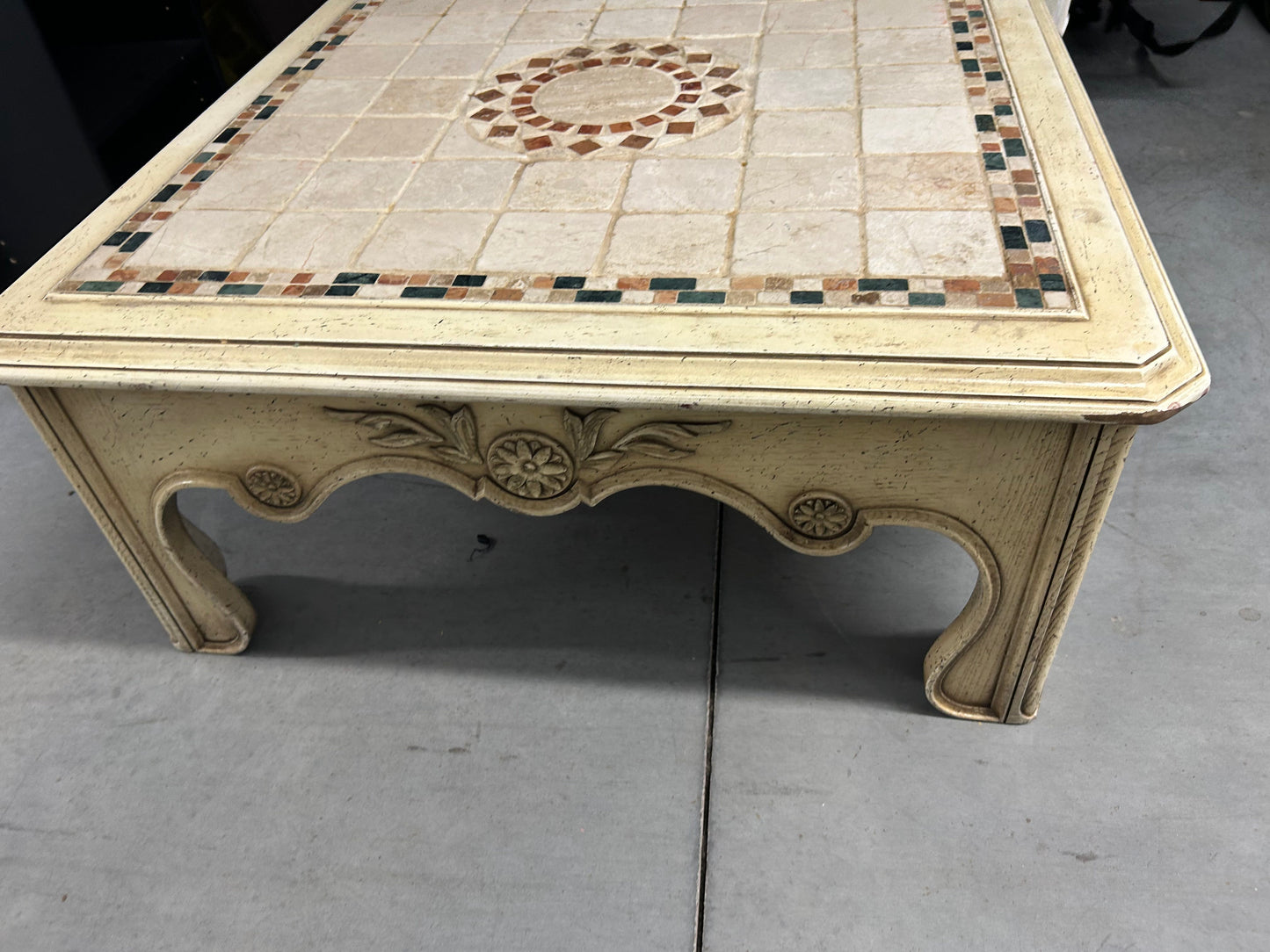 Study Tile Top Coffee Table - Sturdy in Excellent Condition