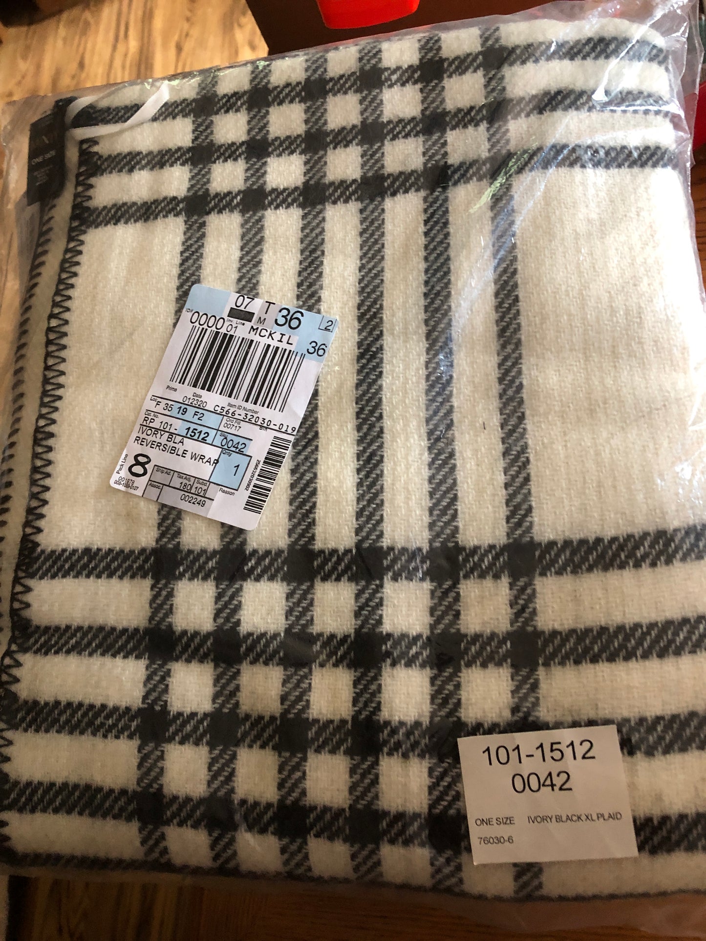 New In Package with Tags Blanket Reversible Wrap JC Penney MIXIT Brand