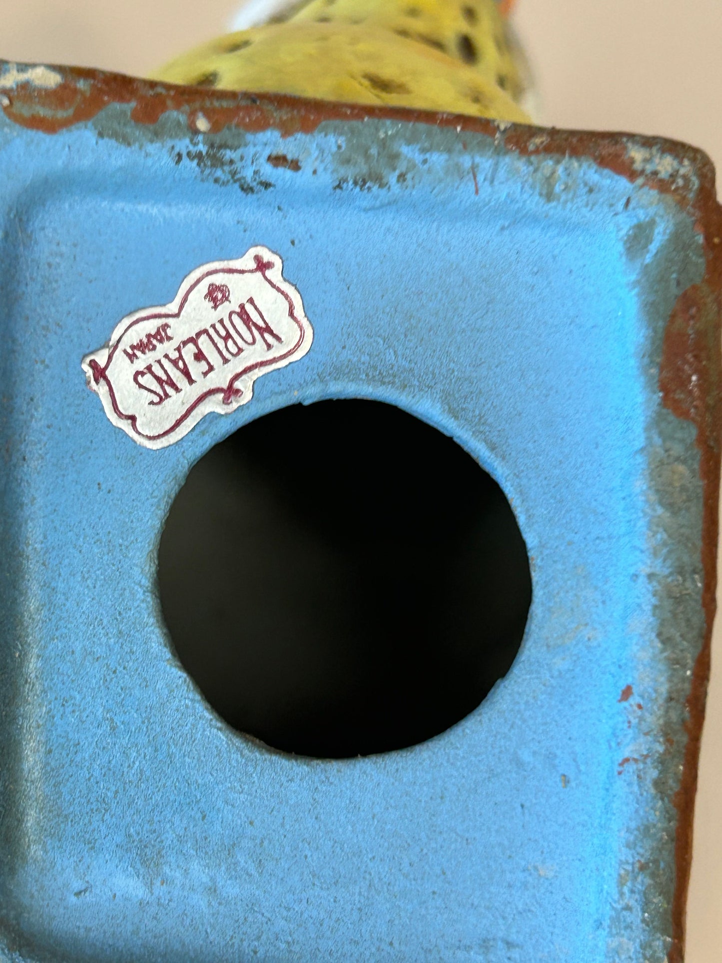 Vintage Norleans Blue Bird with Original Branding Sticker on Bottom - Good Condition