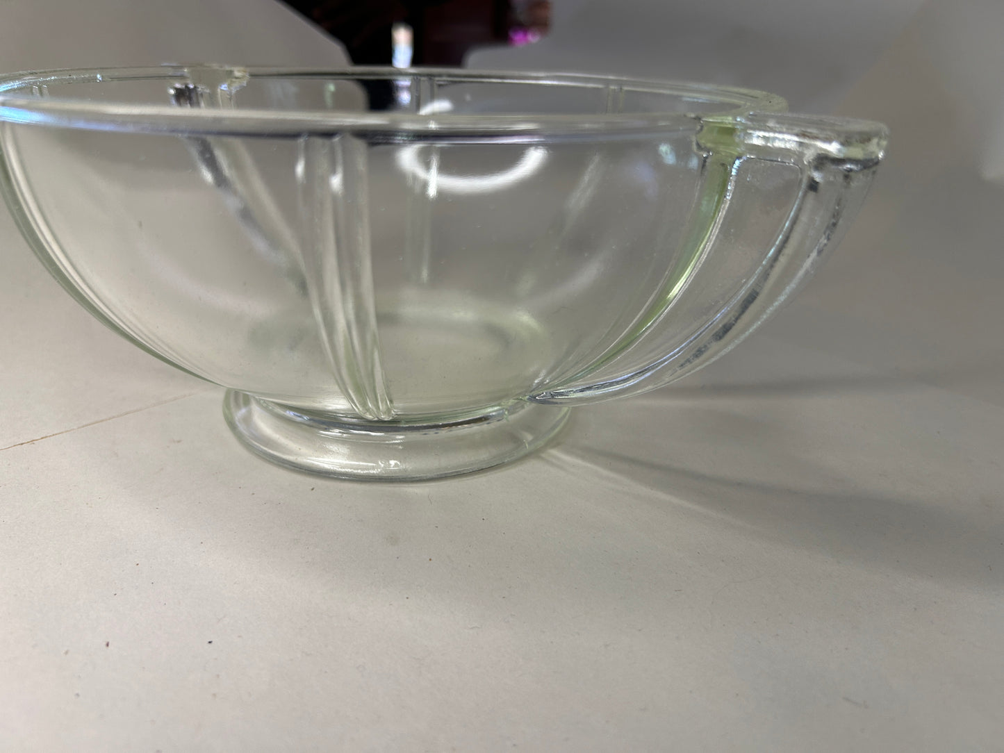 Vintage 1930s GlasBake Queen Anne Clear Glass 2 Quart Casserole Bowl