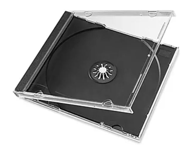 Standard Single Clear CD Jewel Case with Assembled Black Tray, SET OF 14