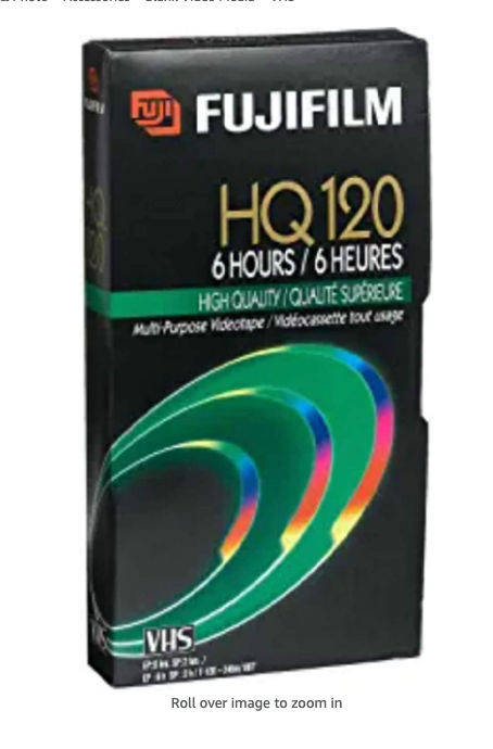 Fuji 23021121 HQ T-120 VHS Video Cassette (Discontinued by Manufacturer) 10 PACK