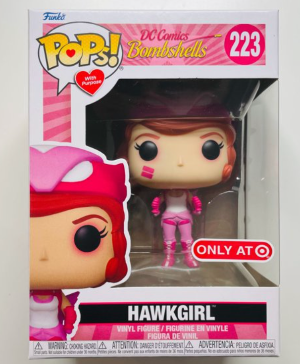 NIB Funko POP! Heroes DC Comics Bombshells Hawkgirl #223 [Breast Cancer Awareness] Exclusive