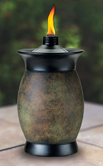 NIB TIKI Brand 64-inch Resin Jar TIKI Torch, Stone Color 1 Per Pack