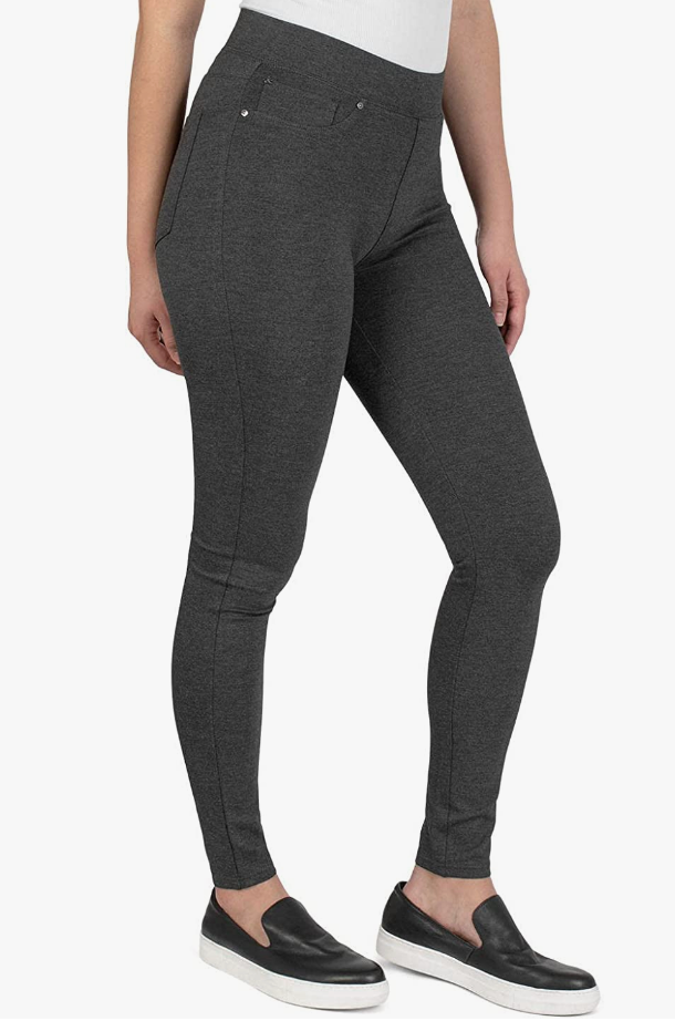 NWT Seven7 Women's 4 Way Pull on Ponte Charcoal Legging Size 2XL